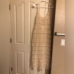 Zara Beige Lace Dress
